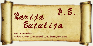 Marija Butulija vizit kartica